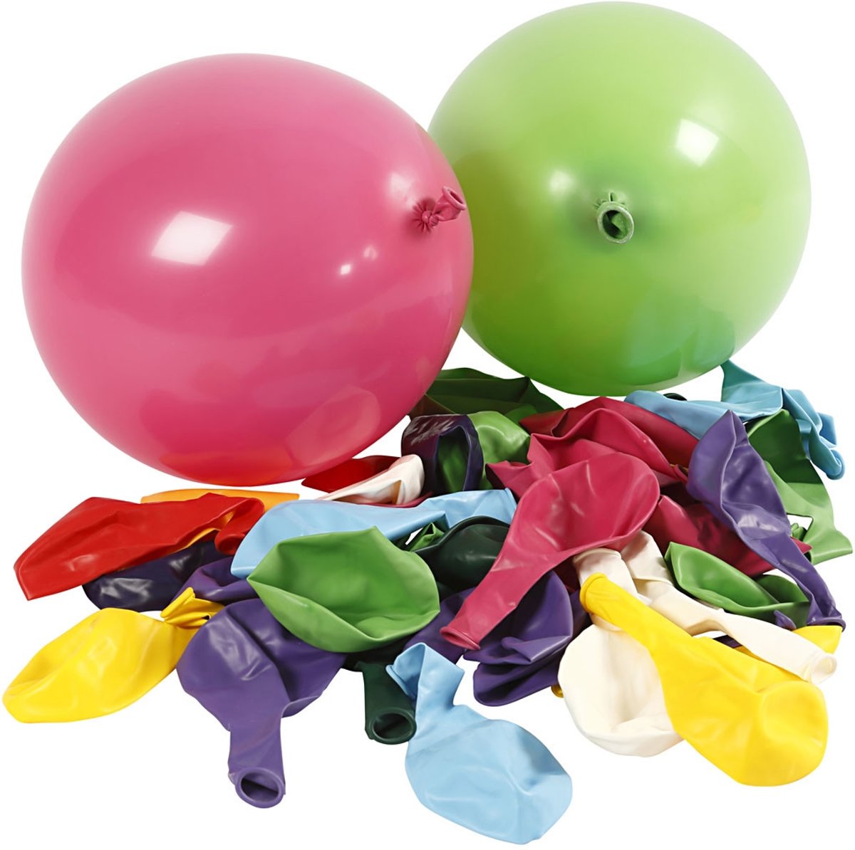 Ballonnen, diverse kleuren, d: 23 cm, rond, 100stuks [HOB-59107]